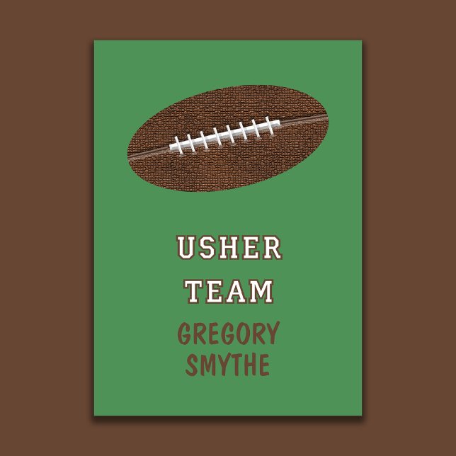 Convites Você Será Meu Tema de Futebol de Usher Card (Criador carregado)