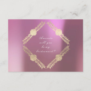 Convites Você Será Minha Bridesmaid Lilac Purple Floral?