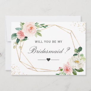 Convites Você Será Minha Cabeça Geométrica De Bridesmaid?