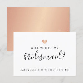 Convites Você Será Minha Cabra De Bridesmaid Confetti Rosa 