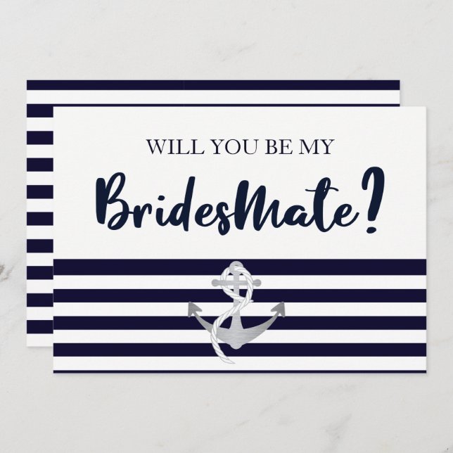 Convites Você Será Minha Carta De Bridesmaid? (Frente/Verso)