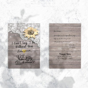 Convites Você Será Minha Colega De Bridesmaid Lace Chic Lac