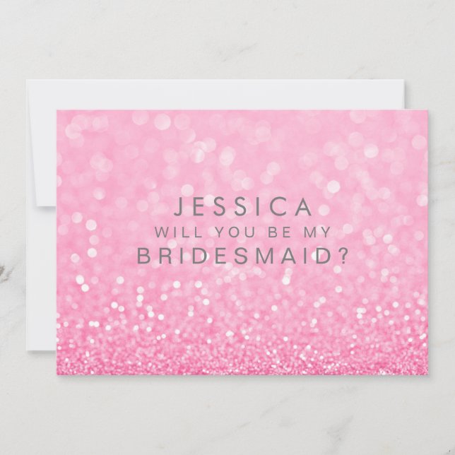 Convites Você Será Minha Colega De Ponta Dourada, Rosa? (Frente)