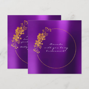 Convites Você Será Minha Colmeia Dourada De Plum Roxo?