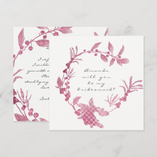 Convites Você Será Minha Coroa De Framboesa Rosa