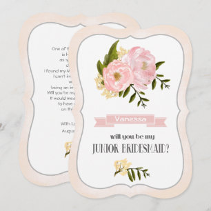 Convites Você será minha dama de Bridesmaid Jr.?Convites 