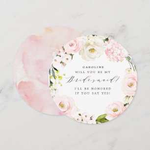 Convites Você será minha dama de Bridesmaid? Placa Floral B