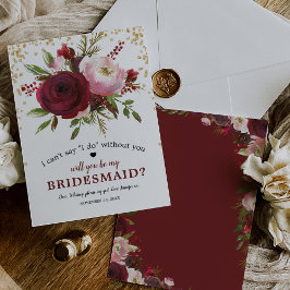 Convites Você será minha dama de Bridesmaid? | Rubor russa