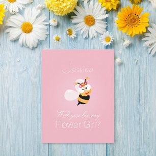 Convites Você Será Minha Dama de Flores Cómica Adorável