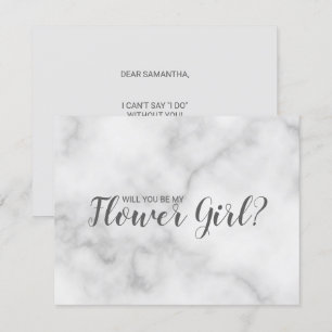 Convites Você Será Minha Dama de Flores? Elegante Roteiro d
