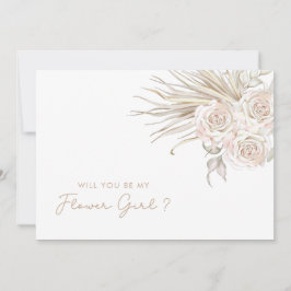 Convites Você Será Minha Dama de Flores Floral