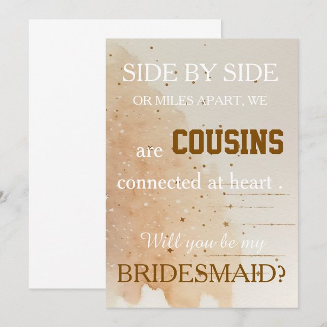 Convites Você será minha dama de honra? (Frente/Verso)