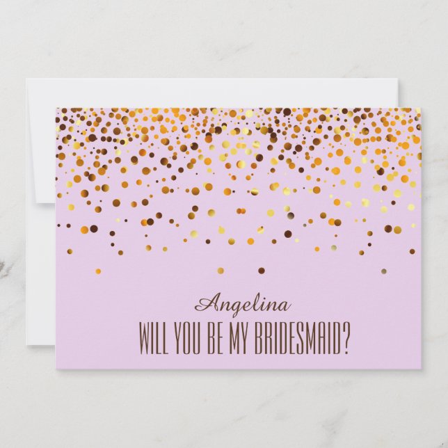 Convites Você será minha dama de honra? (Frente)