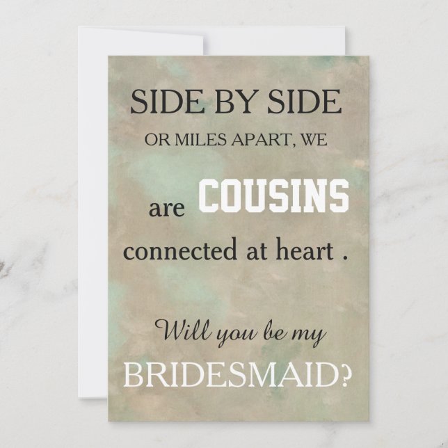 Convites Você será minha dama de honra? (Frente)