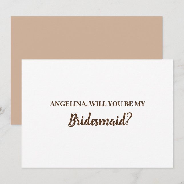 Convites Você será minha dama de honra? (Frente/Verso)