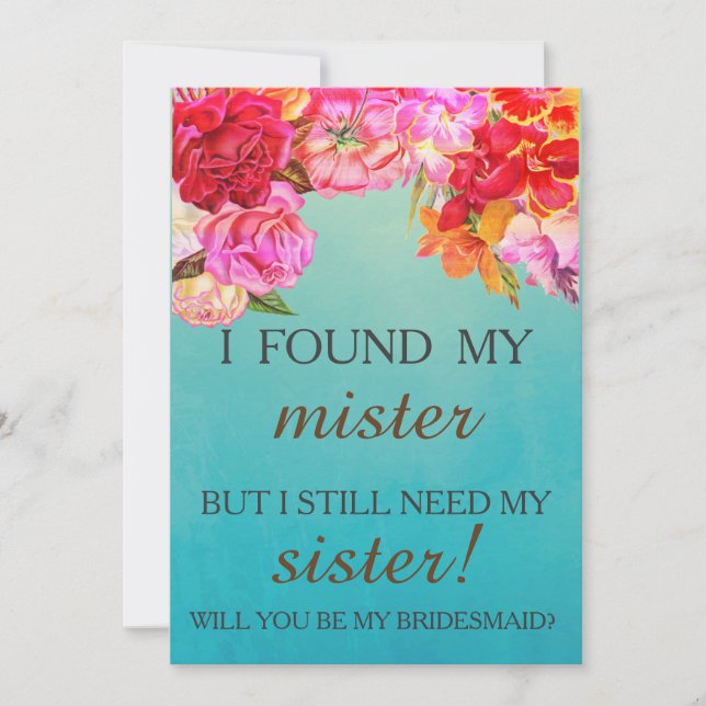 Convites Você será minha dama de honra? (Frente)