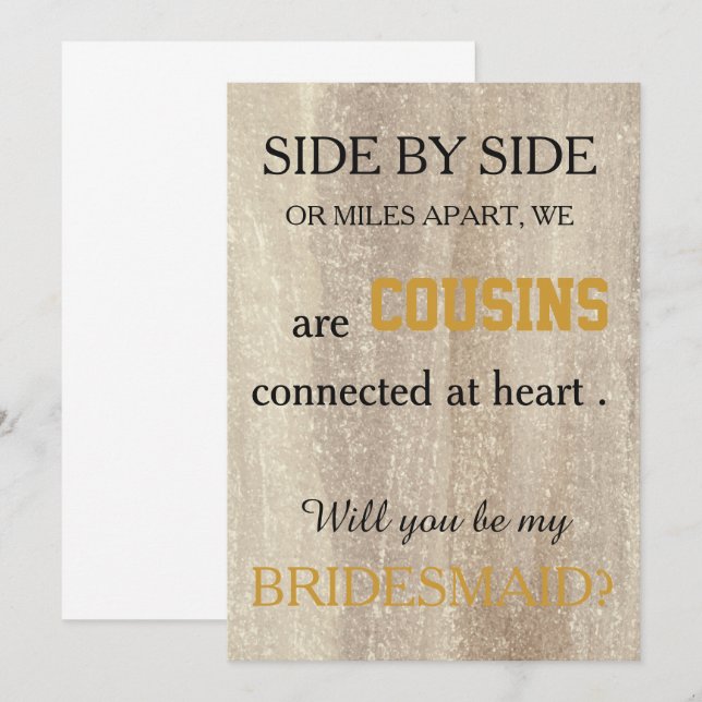 Convites Você será minha dama de honra? (Frente/Verso)