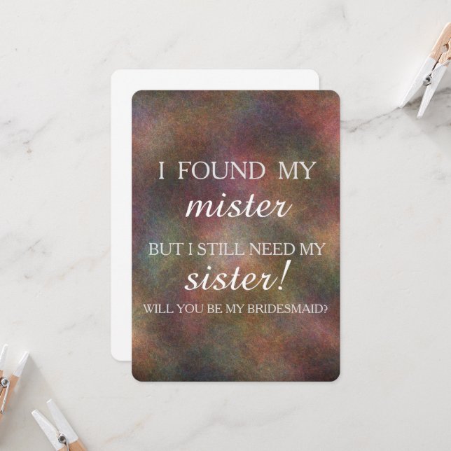 Convites Você será minha dama de honra? (Frente/Verso In Situ)