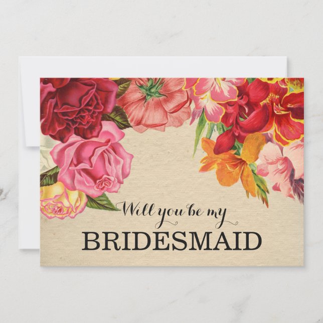 Convites Você será minha dama de honra? (Frente)