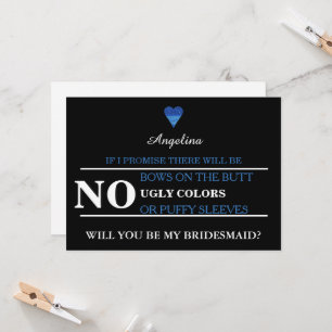 Convites Você será minha dama de honra?