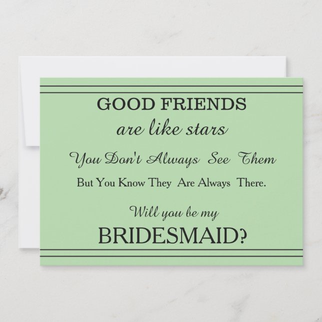 Convites Você será minha dama de honra? (Frente)