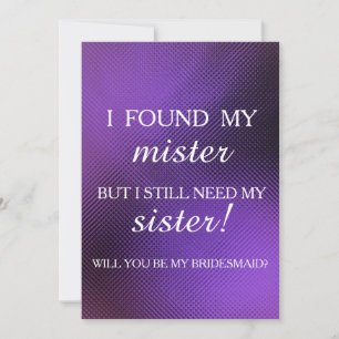 Convites Você será minha dama de honra?