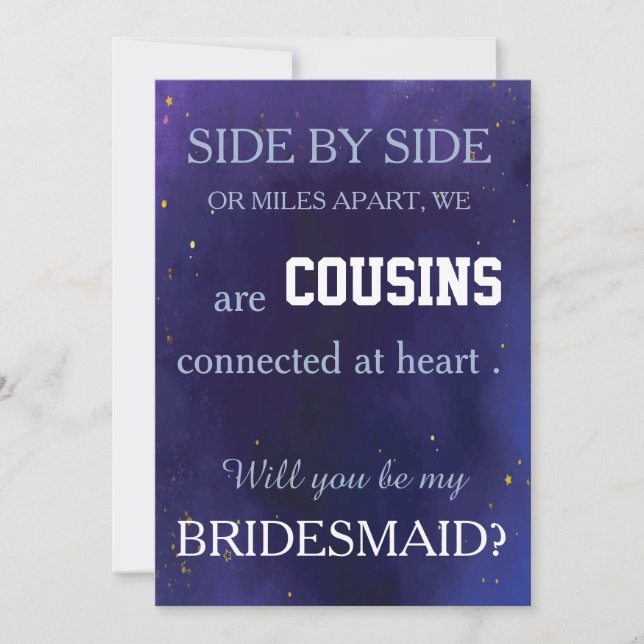 Convites Você será minha dama de honra? (Frente)