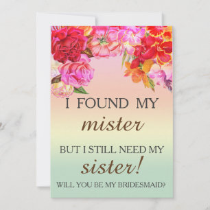 Convites Você será minha dama de honra?