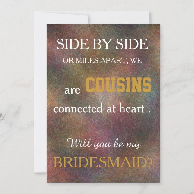 Convites Você será minha dama de honra? (Frente)