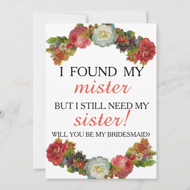 Convites Você será minha dama de honra? (Frente)