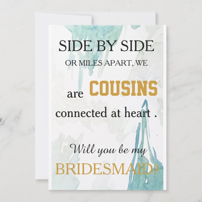 Convites Você será minha dama de honra? (Frente)