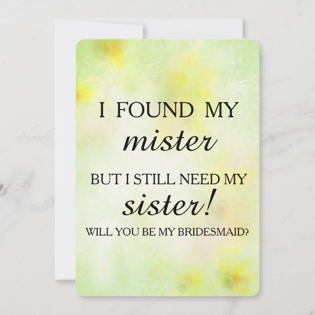 Convites Você será minha dama de honra? (Frente)