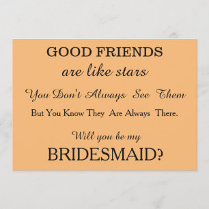 Convites Você será minha dama de honra?