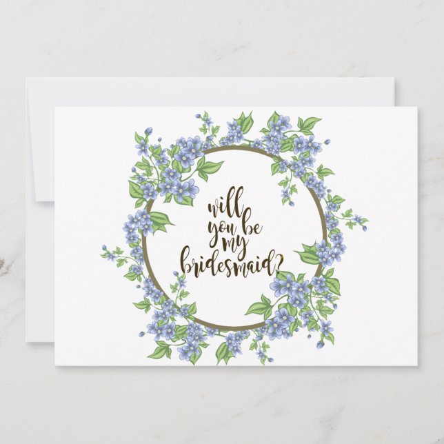 Convites Você será minha dama de honra? (Frente)