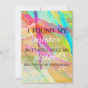 Convites Você será minha dama de honra?