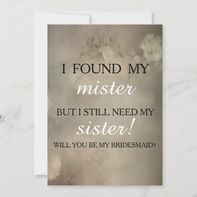 Convites Você será minha dama de honra? (Frente)