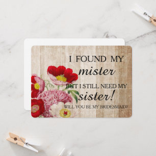 Convites Você será minha dama de honra?