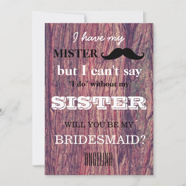 Convites Você será minha dama de honra? (Frente)