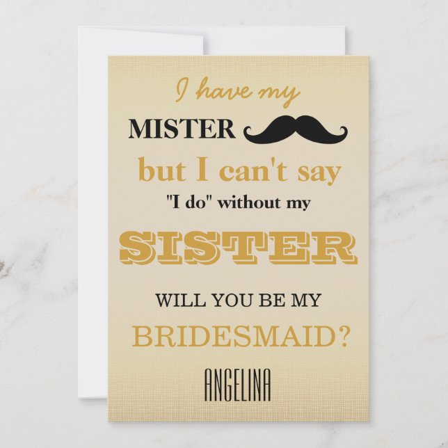 Convites Você será minha dama de honra? (Frente)