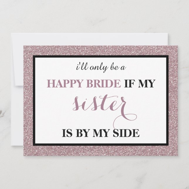 Convites Você será minha dama de honra? (Frente)