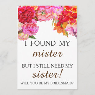 Convites Você será minha dama de honra?