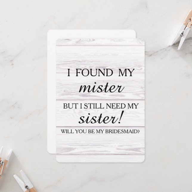 Convites Você será minha dama de honra? (Frente/Verso In Situ)