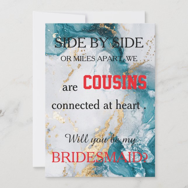 Convites Você será minha dama de honra? (Frente)