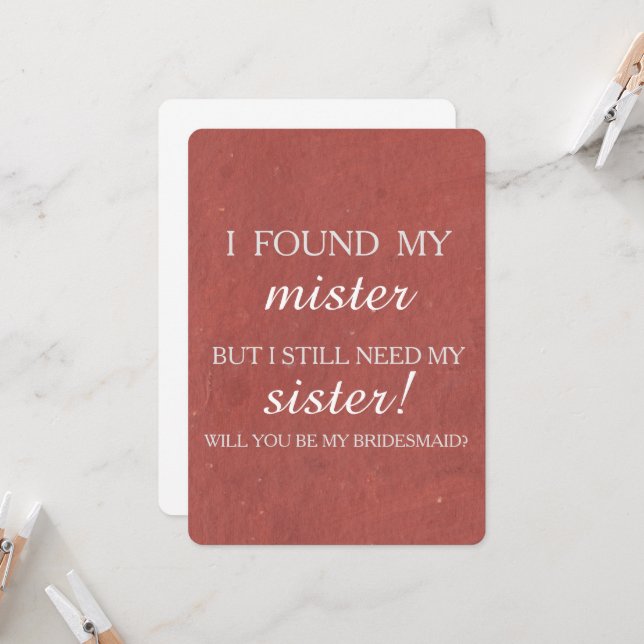 Convites Você será minha dama de honra? (Frente/Verso In Situ)