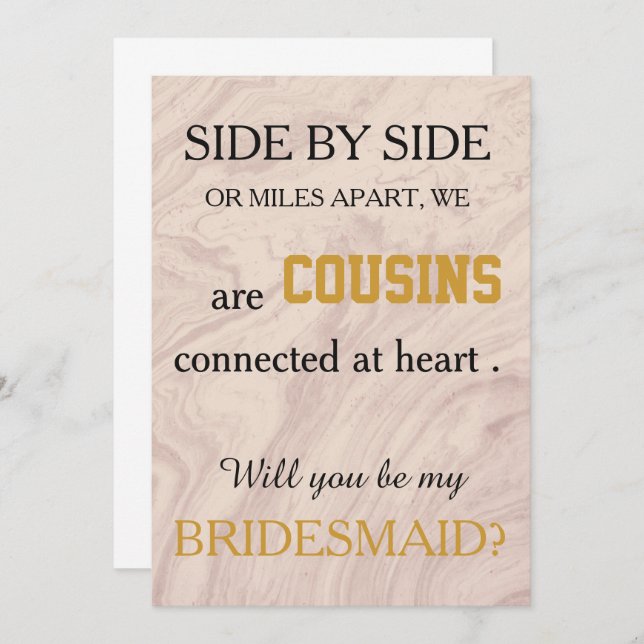 Convites Você será minha dama de honra? (Frente/Verso)