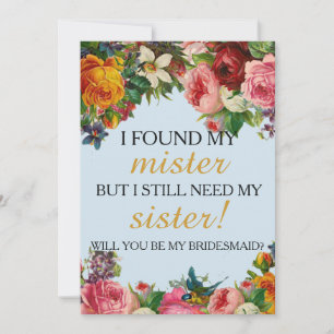 Convites Você será minha dama de honra?