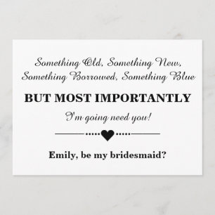 Convites Você será minha dama de honra?