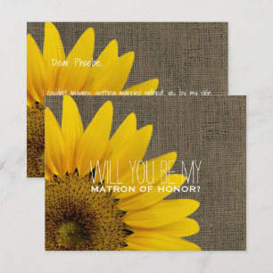 Convites Você Será Minha Dama de Honra Casamento Rústico