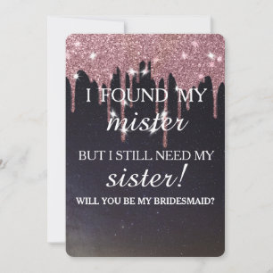 Convites Você será minha dama de honra? Discagem Dourada de