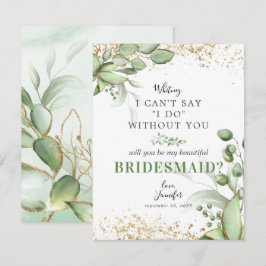 Convites Você será minha Dama de Honra | Eucalipto
